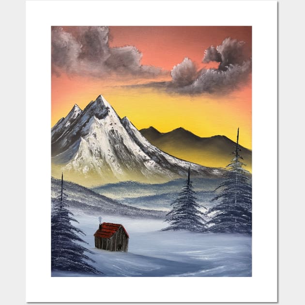 Warm Winter Mountain Wall Art by J&S mason